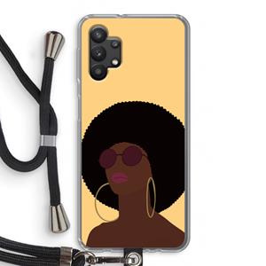 CaseCompany Golden hour: Samsung Galaxy A32 5G Transparant Hoesje met koord