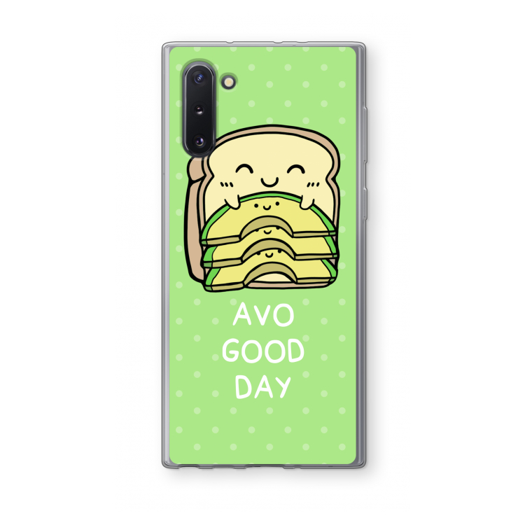 CaseCompany Avo Good Day: Samsung Galaxy Note 10 Transparant Hoesje