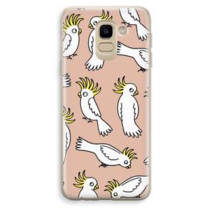 CaseCompany Papegaai: Samsung Galaxy J6 (2018) Transparant Hoesje