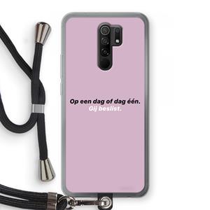CaseCompany gij beslist: Xiaomi Redmi 9 Transparant Hoesje met koord