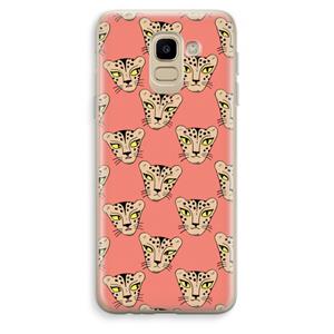 CaseCompany Tijger: Samsung Galaxy J6 (2018) Transparant Hoesje