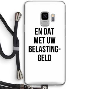 CaseCompany Belastinggeld: Samsung Galaxy S9 Transparant Hoesje met koord