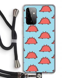 CaseCompany Dinosawrr: Samsung Galaxy A72 5G Transparant Hoesje met koord