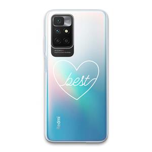 CaseCompany Best heart pastel: Xiaomi Redmi 10 Transparant Hoesje