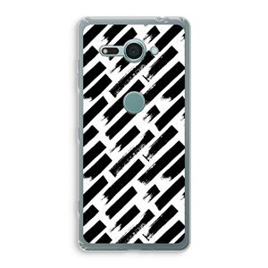 CaseCompany Zwarte vegen: Sony Xperia XZ2 Compact Transparant Hoesje