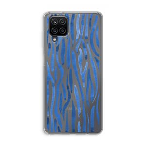 CaseCompany Blauwe nerven: Samsung Galaxy A12 Transparant Hoesje