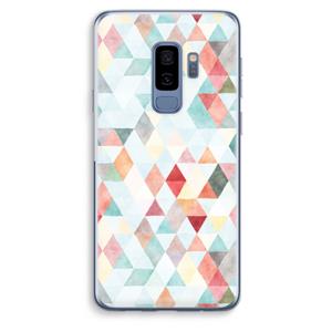 CaseCompany Gekleurde driehoekjes pastel: Samsung Galaxy S9 Plus Transparant Hoesje