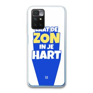 CaseCompany Laat de zon in je hart: Xiaomi Redmi 10 Transparant Hoesje