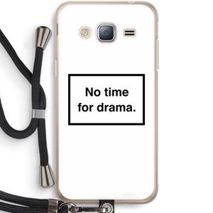 CaseCompany No drama: Samsung Galaxy J3 (2016) Transparant Hoesje met koord