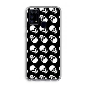 CaseCompany Musketon Skulls: Samsung Galaxy M31 Transparant Hoesje