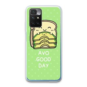 CaseCompany Avo Good Day: Xiaomi Redmi 10 Transparant Hoesje