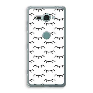 CaseCompany Wimpers: Sony Xperia XZ2 Compact Transparant Hoesje