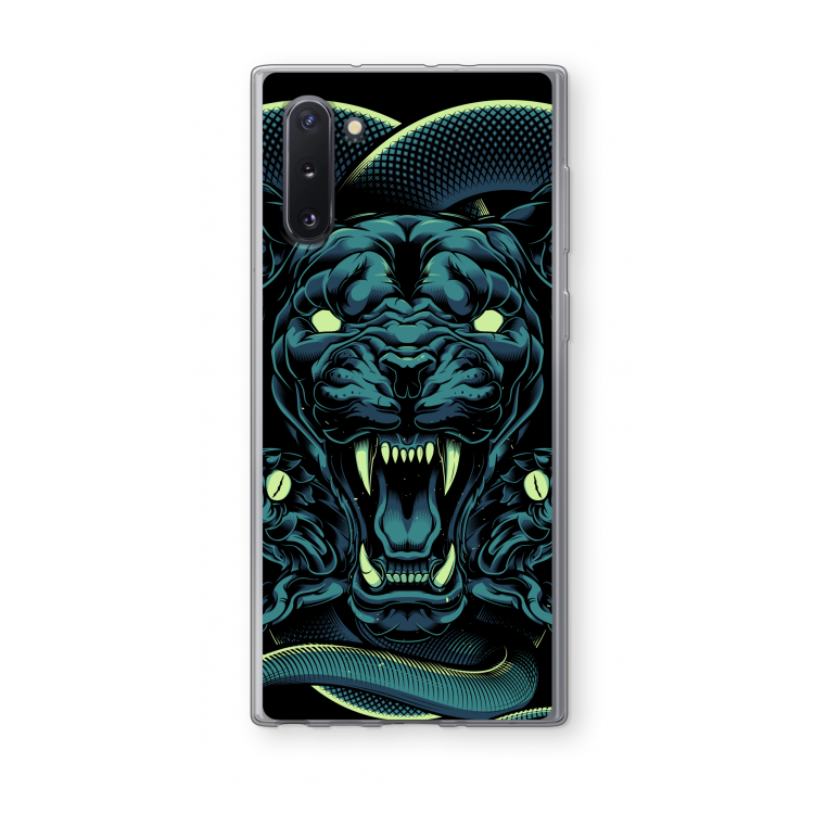 CaseCompany Cougar and Vipers: Samsung Galaxy Note 10 Transparant Hoesje