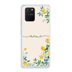 CaseCompany Gele bloemen: Samsung Galaxy S10 Lite Transparant Hoesje