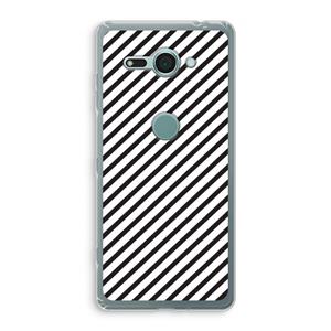 CaseCompany Strepen zwart-wit: Sony Xperia XZ2 Compact Transparant Hoesje