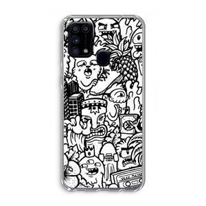 CaseCompany Vexx Mixtape #2: Samsung Galaxy M31 Transparant Hoesje
