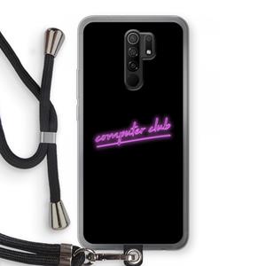 CaseCompany Vice Black: Xiaomi Redmi 9 Transparant Hoesje met koord