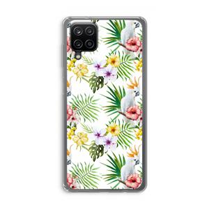 CaseCompany Gele kuif: Samsung Galaxy A12 Transparant Hoesje