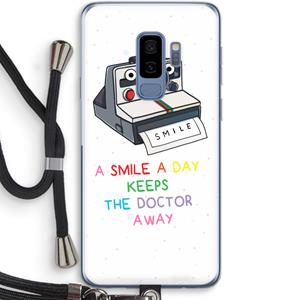 CaseCompany Smile: Samsung Galaxy S9 Plus Transparant Hoesje met koord