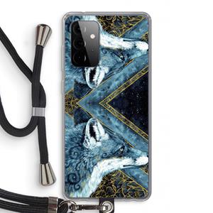 CaseCompany Golden Fox: Samsung Galaxy A72 5G Transparant Hoesje met koord