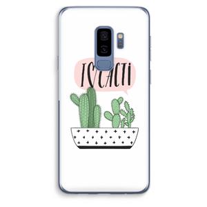 CaseCompany I love cacti: Samsung Galaxy S9 Plus Transparant Hoesje