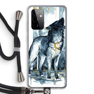 CaseCompany Bleeding Soul: Samsung Galaxy A72 5G Transparant Hoesje met koord