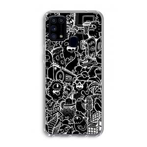 CaseCompany Vexx Black City : Samsung Galaxy M31 Transparant Hoesje