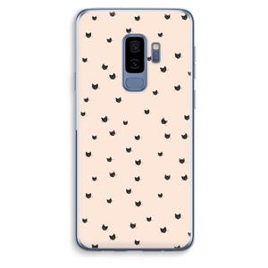 CaseCompany Kleine kattenkopjes: Samsung Galaxy S9 Plus Transparant Hoesje