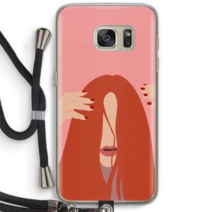 CaseCompany Woke up like this: Samsung Galaxy S7 Transparant Hoesje met koord