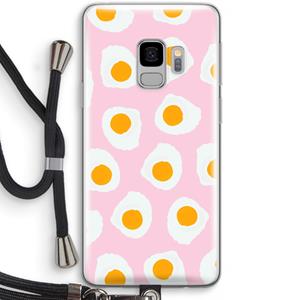 CaseCompany Dancing eggs: Samsung Galaxy S9 Transparant Hoesje met koord