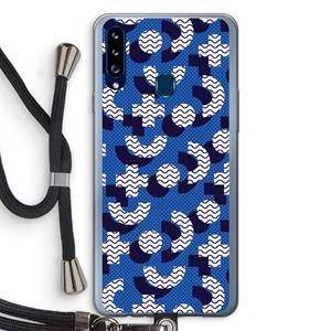 CaseCompany 8-bit N°5: Samsung Galaxy A20s Transparant Hoesje met koord