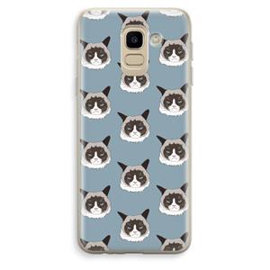 CaseCompany It's a Purrr Case: Samsung Galaxy J6 (2018) Transparant Hoesje