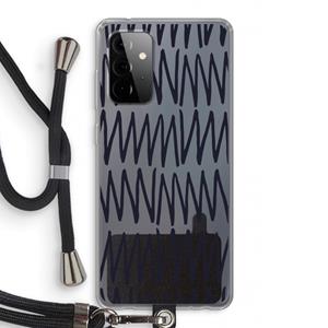 CaseCompany Marrakech Zigzag: Samsung Galaxy A72 5G Transparant Hoesje met koord