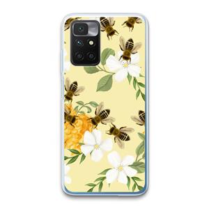 CaseCompany No flowers without bees: Xiaomi Redmi 10 Transparant Hoesje