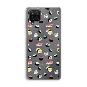 CaseCompany Sushi time: Samsung Galaxy A12 Transparant Hoesje