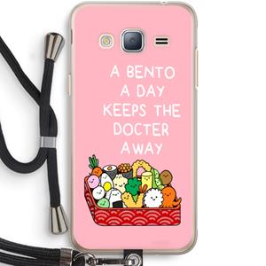 CaseCompany Bento a day: Samsung Galaxy J3 (2016) Transparant Hoesje met koord