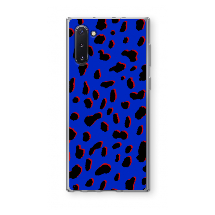 CaseCompany Blue Leopard: Samsung Galaxy Note 10 Transparant Hoesje