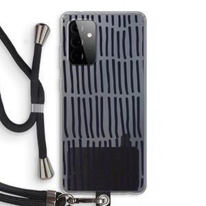 CaseCompany Moroccan stripes: Samsung Galaxy A72 5G Transparant Hoesje met koord