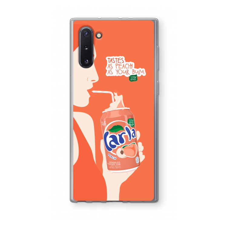 CaseCompany Peach please!: Samsung Galaxy Note 10 Transparant Hoesje