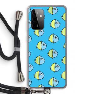 CaseCompany Visjes: Samsung Galaxy A72 5G Transparant Hoesje met koord