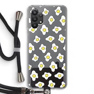 CaseCompany Spiegeleitjes: Samsung Galaxy A32 5G Transparant Hoesje met koord