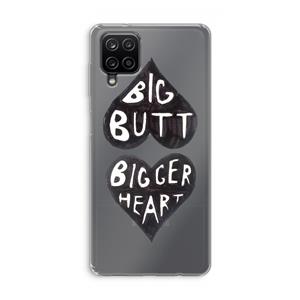 CaseCompany Big butt bigger heart: Samsung Galaxy A12 Transparant Hoesje