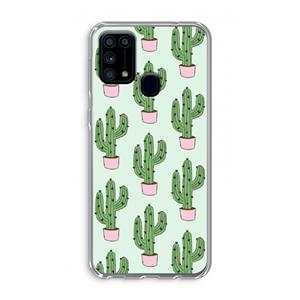 CaseCompany Cactus Lover: Samsung Galaxy M31 Transparant Hoesje