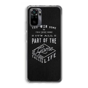 CaseCompany Life: Xiaomi Redmi Note 10 Pro Transparant Hoesje