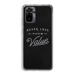 CaseCompany Never lose your value: Xiaomi Redmi Note 10 Pro Transparant Hoesje