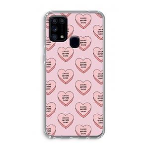 CaseCompany Chicks before dicks: Samsung Galaxy M31 Transparant Hoesje