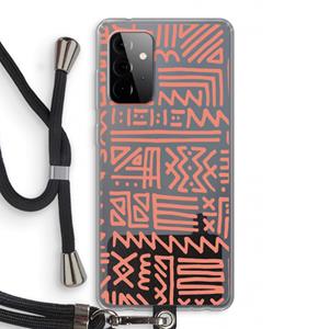 CaseCompany Marrakech Pink: Samsung Galaxy A72 5G Transparant Hoesje met koord