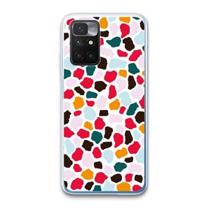 CaseCompany Colored Giraffe: Xiaomi Redmi 10 Transparant Hoesje