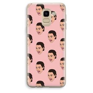 CaseCompany Ugly Cry Call: Samsung Galaxy J6 (2018) Transparant Hoesje