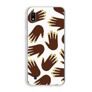 CaseCompany Hands dark: Samsung Galaxy A10 Transparant Hoesje